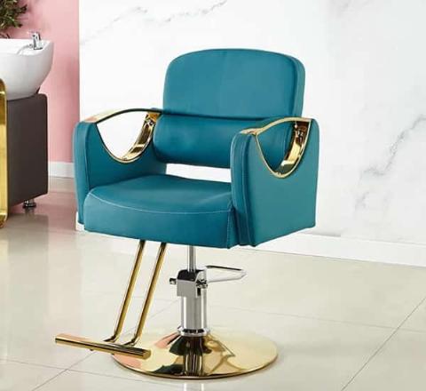 Ghế cắt tóc nữ mẫu mới mâm inox đúc vàng chân thủy lực chính hãng N6