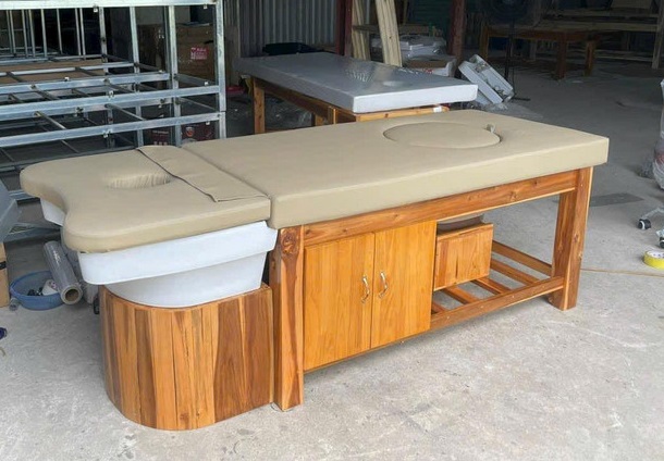 Giường gội đầu cao cấp có bồn ngâm chân