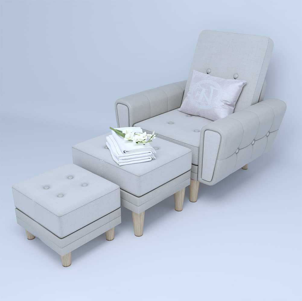 Ghế foot massage giá rẻ chân gỗ cao