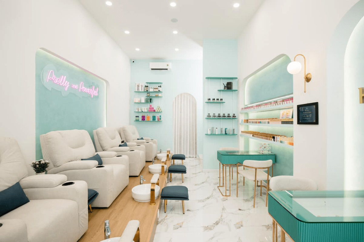 Mẫu ghế làm nail phong cách Bắc Âu