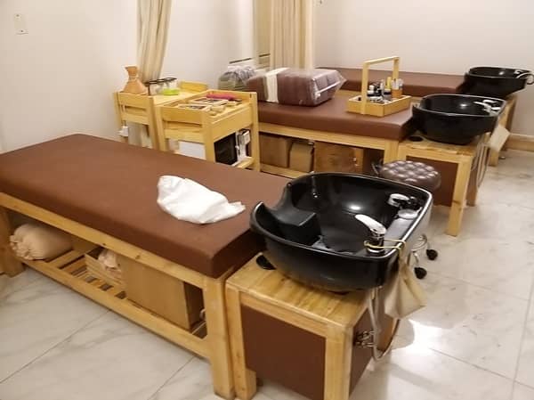 Giường spa kết hợp gội đầu
