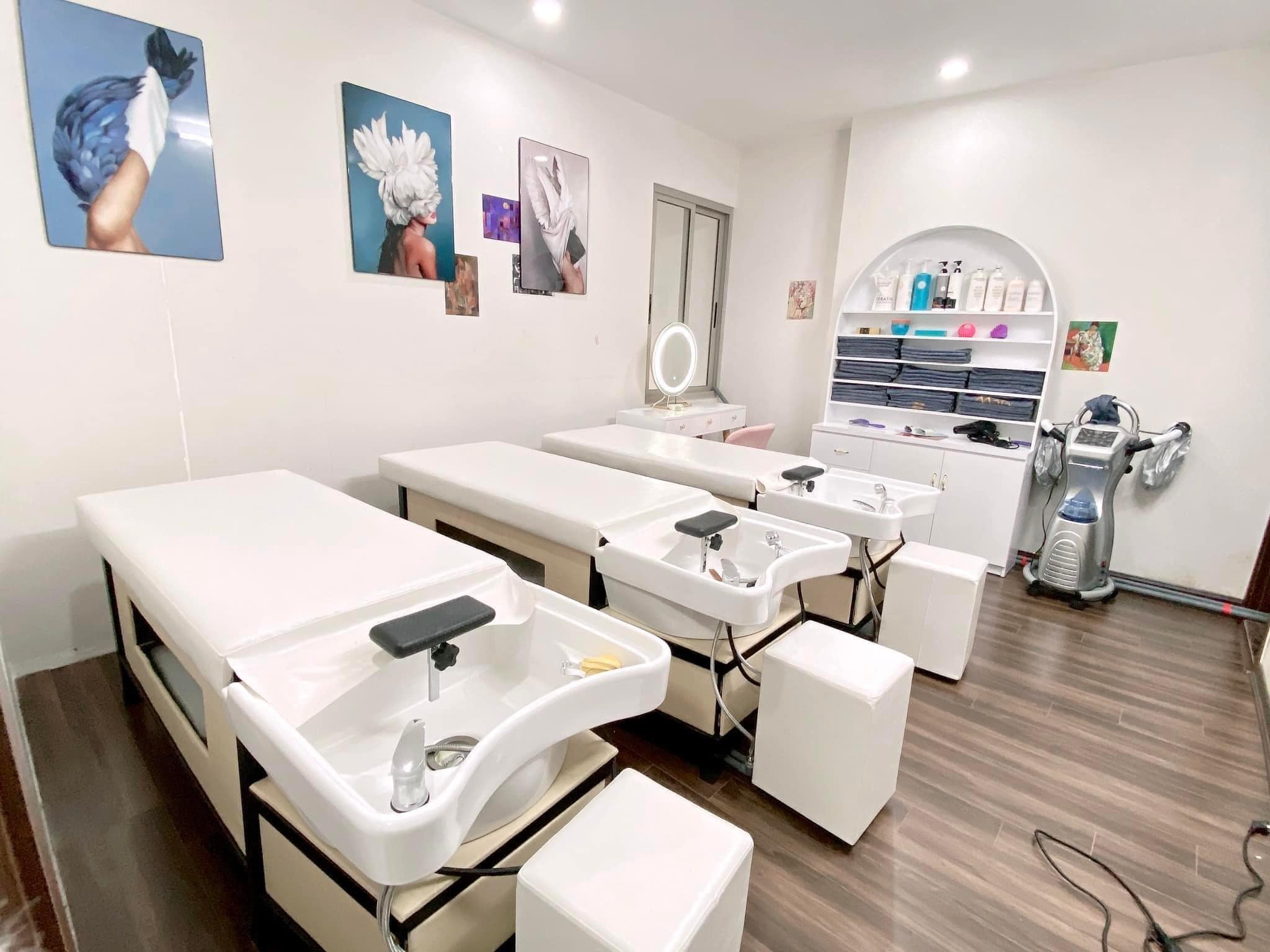 Giường gội đầu tai thỏ bồn nhựa